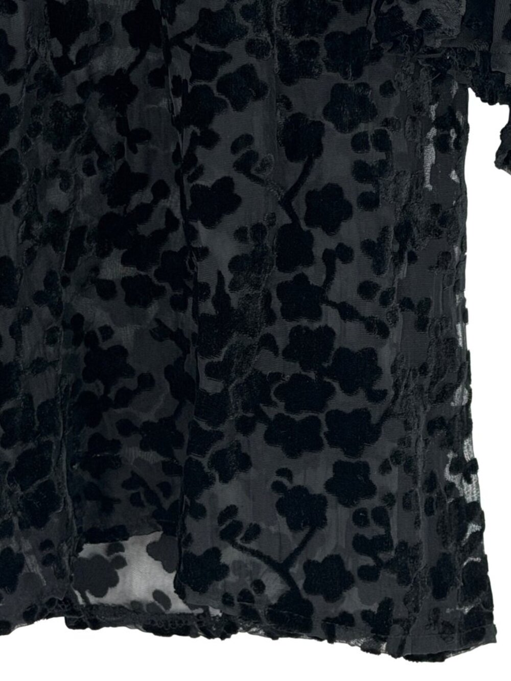 Gypsy Junkies Black Velvet Bell Sleeve Tunic S/M | Boho Whimsigoth Dark Coquette - Picture 6 of 16